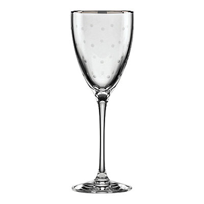 kate spade new york Larabee Dot Platinum Crystal Small Wine Glass kate spade new york Larabee Dot Platinum Crystal Small Wine Glass